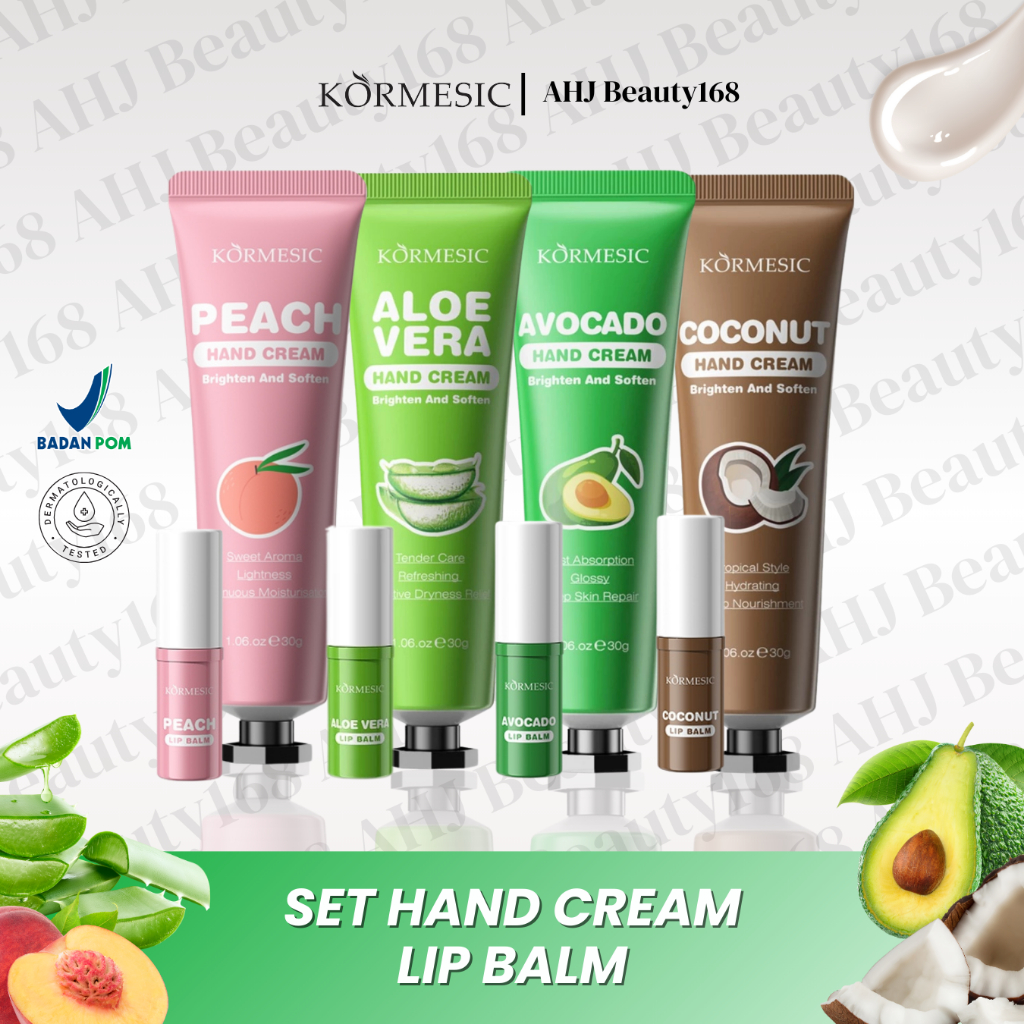 [BPOM] KORMESIC Wholesale Aloe Vera Soothing Set Hand Cream Lip balm Lipstick / Wholesale Peach Soot