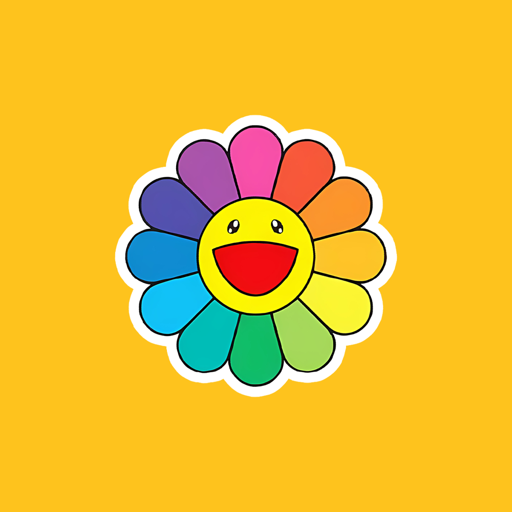 

Takashi Murakami Rainbow Flower - Vinyl Sticker Waterproof