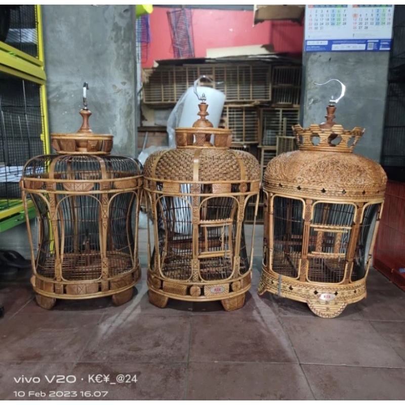 sangkar burung perkutut Mataram anyaman rotan terlaris