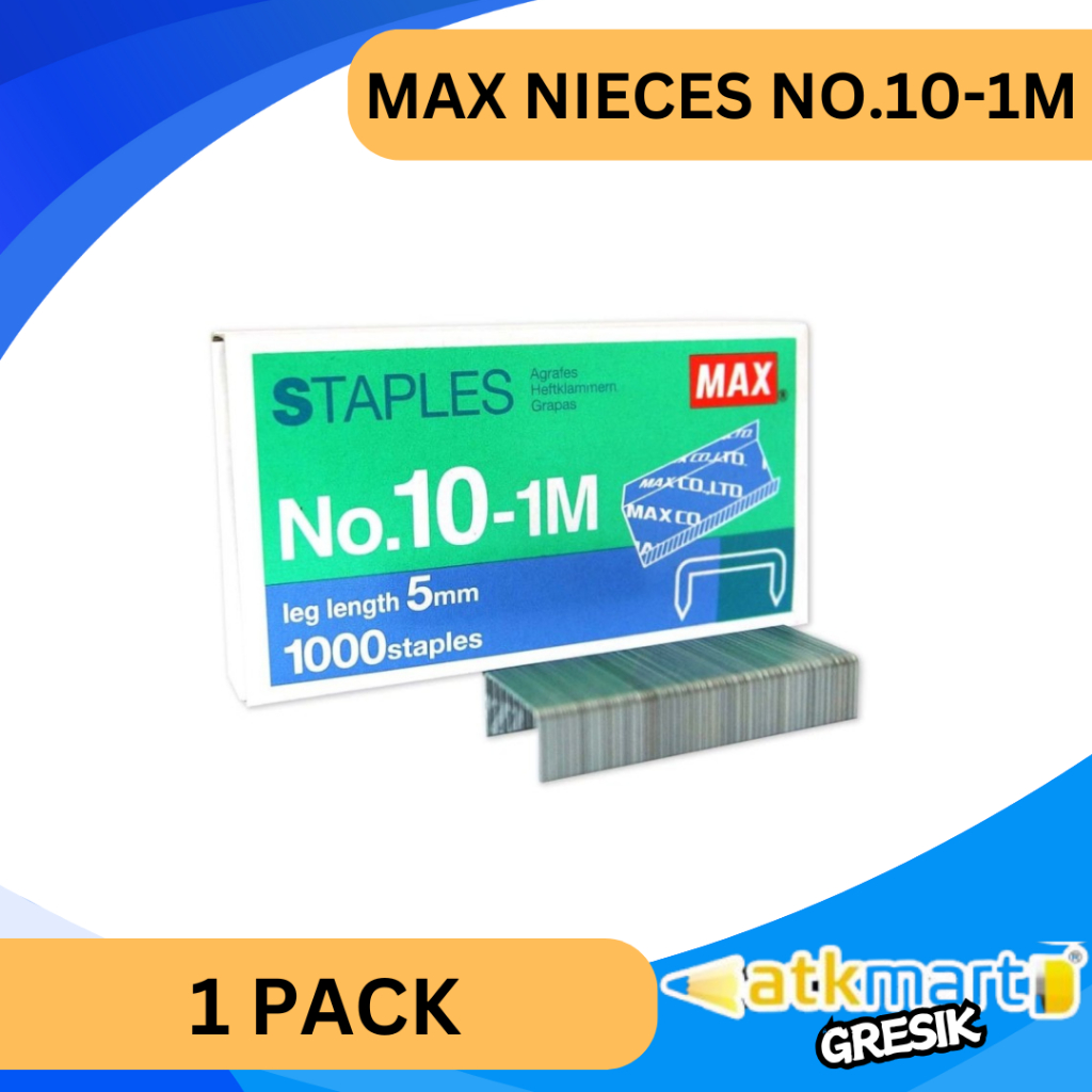 

MAX NIECES NO. 10-1M REFILL ISI STAPLES REFILL STAPLER PREMIUM