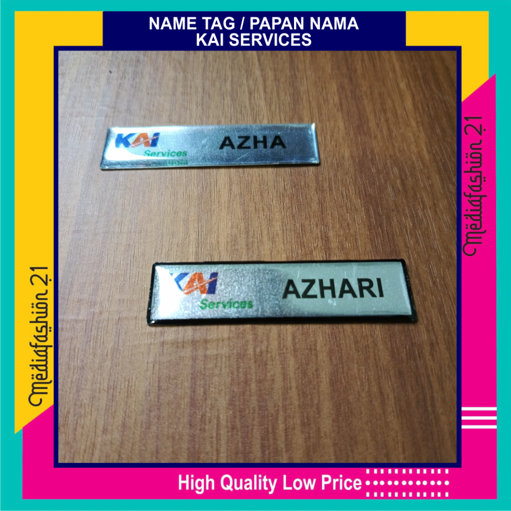 

Name Tag / Papan Nama KAI Services Bahan Stainles