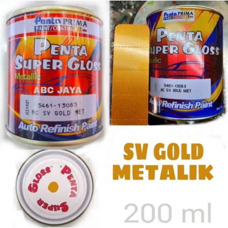 Cat Penta Super Gloss SV GOLD MET 5461-13083 Emas Kuning Yellow Mas Gol Metalik 200ml