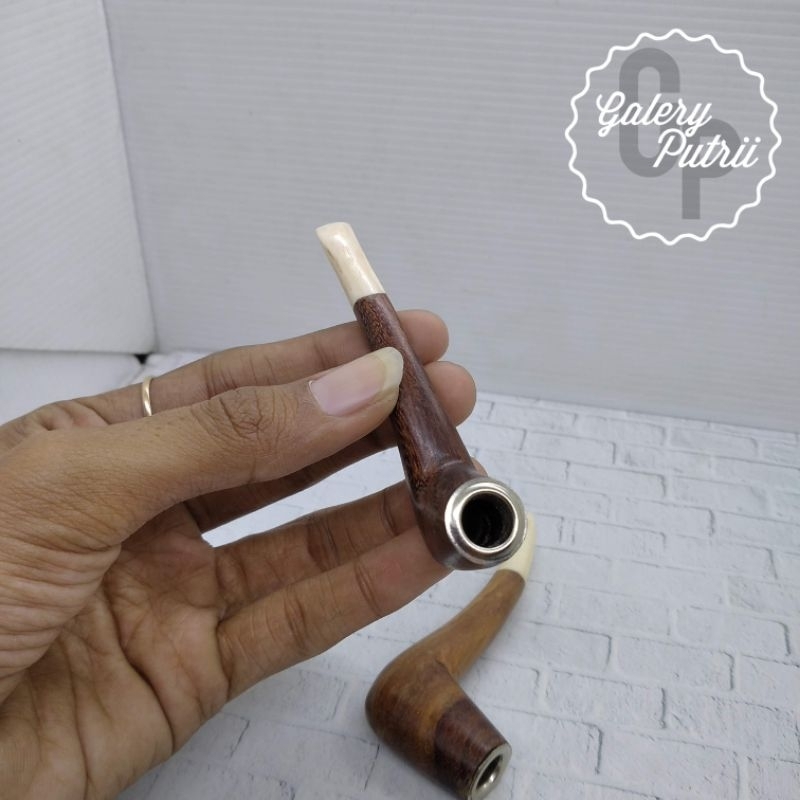 (8cm) Pipa once / once cangklong kayu galih asem kombinasi tulang