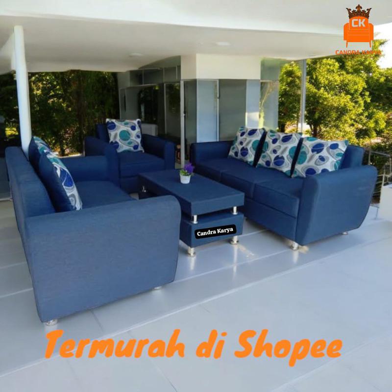 Sofa Retro Ruang Tamu 3 2 1 Minimalis Modern Terbaru