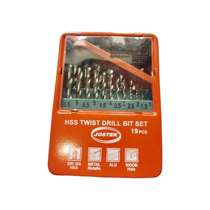 JOSTEK Mata Bor Besi 19pcs  SET / JOSTEK Mata Bor Besi SET 19pcs