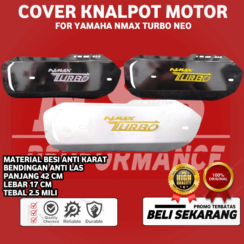 COVER PELINDUNG TUTUP KNALPOT NMAX TURBO COVER KNALPOT NMAX TURBO NEO S BAHAN BESI ORIGINAL NSB