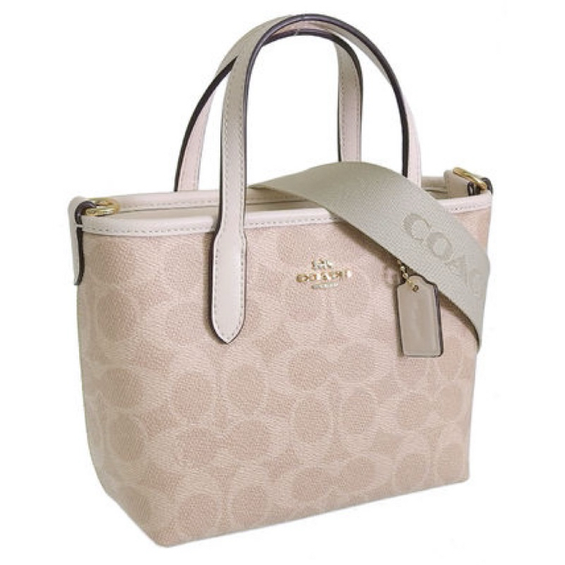 Coach City Mini Bag In Signature Tote Sand