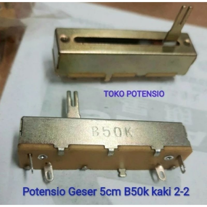 POTENSIO GESER 5CM B50K KAKI 2-2 POTENSIO BESI