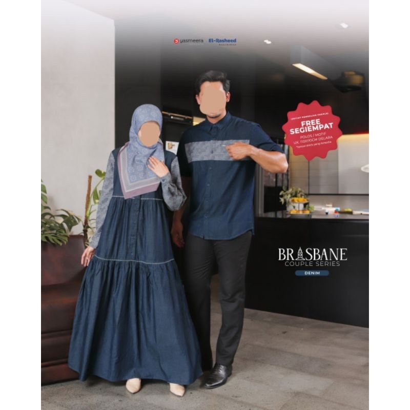 Yasmeera - Brisbane Couple Gamis Kemeja denim