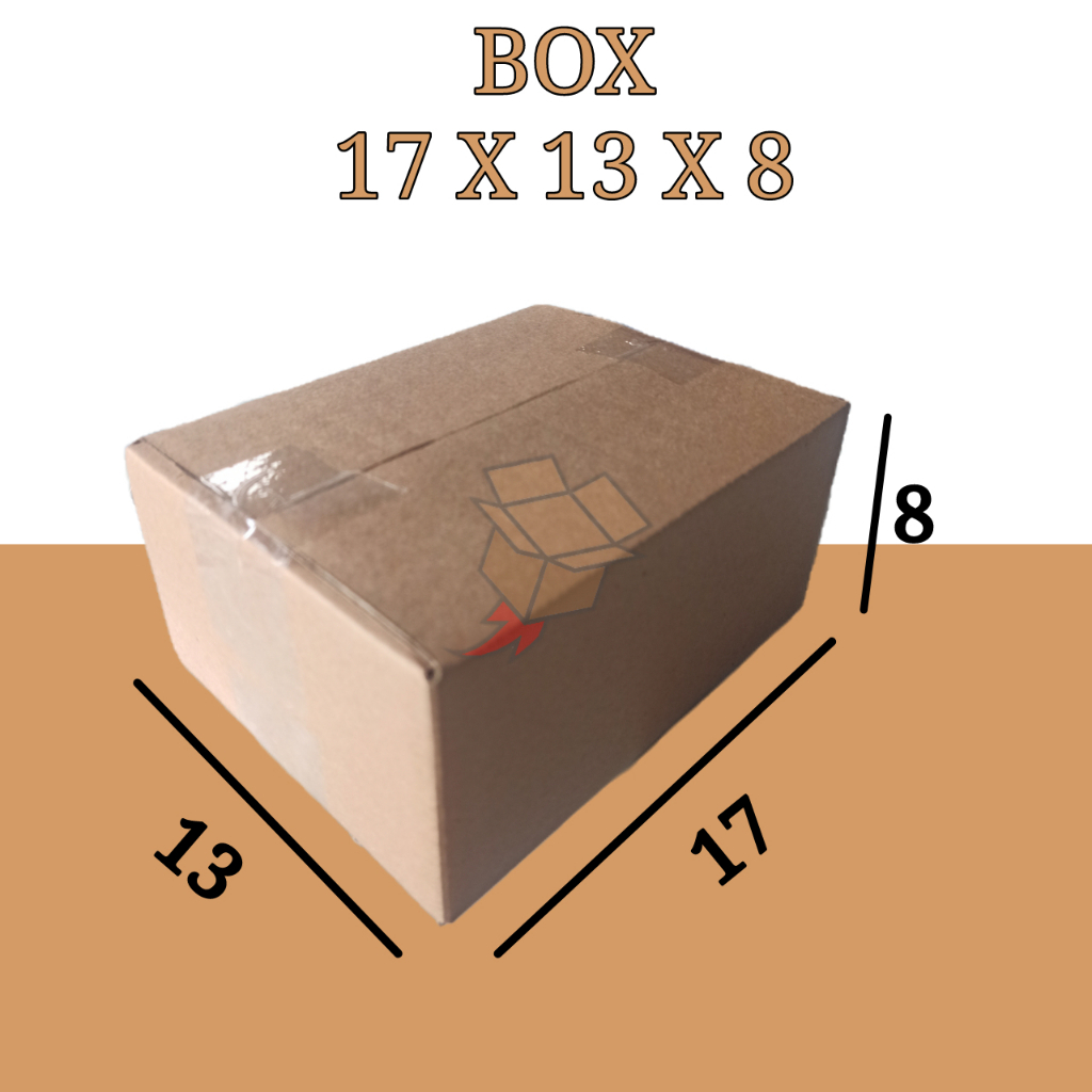 

Kardus Polos Karton Box Coklat DieCut 17 x 13 x 8
