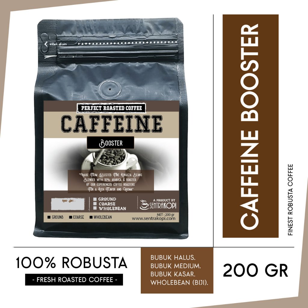 

Kopi Caffeine Booster Coffee 200 Gram - Bubuk / Biji - Sentra Kopi Special Edition 200Gr SentraKopi