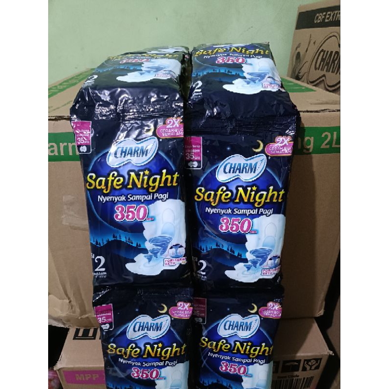 Promo pembalut charm safe night 35cm renceng (2renceng)