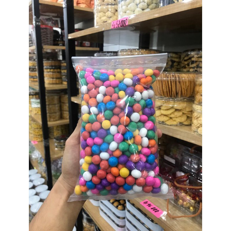 

bola coklat pelangi 500g promo 50%