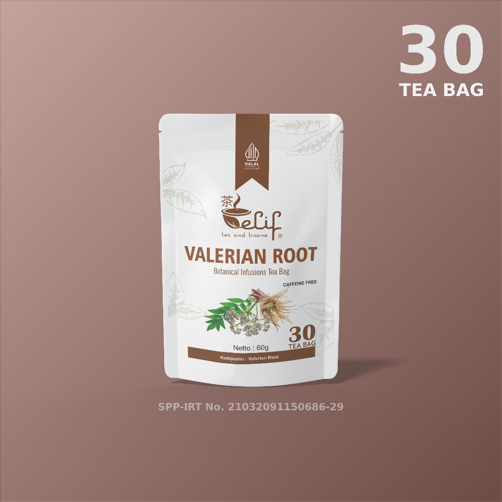 

ELIF TEA AND TISANE Valerian Root Tea | Valeriana officinalis root | 30 Tea Bag