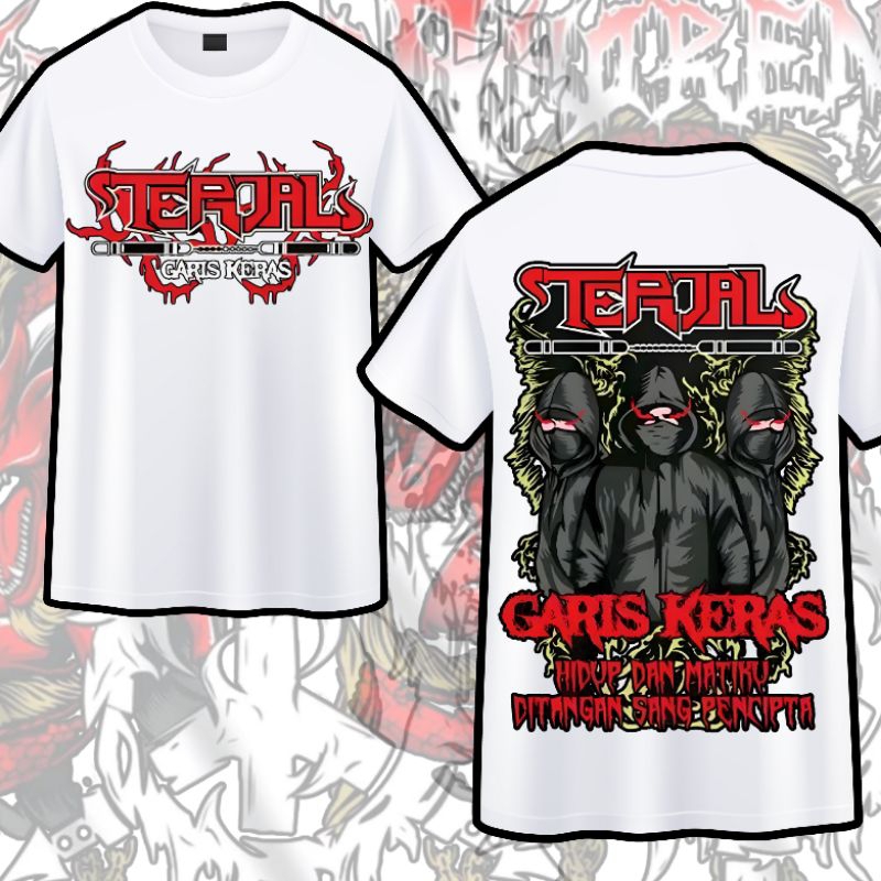 PROMO KAOS TERJAL GARIS KERAS WARNA PUTIH KAOS TERJAL PSHT WARNA PUTIH KAOS PSHT WARNA PUTIH BAHAN C