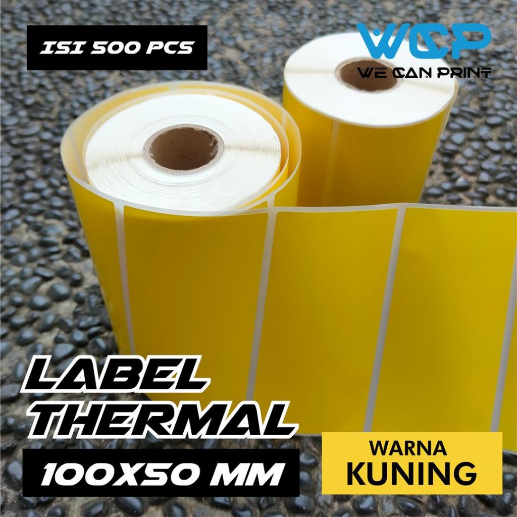 

Label Thermal Kuning 100x50 Kertas Sticker Barcode Yellow 100 x 50 mm isi 500 PCS