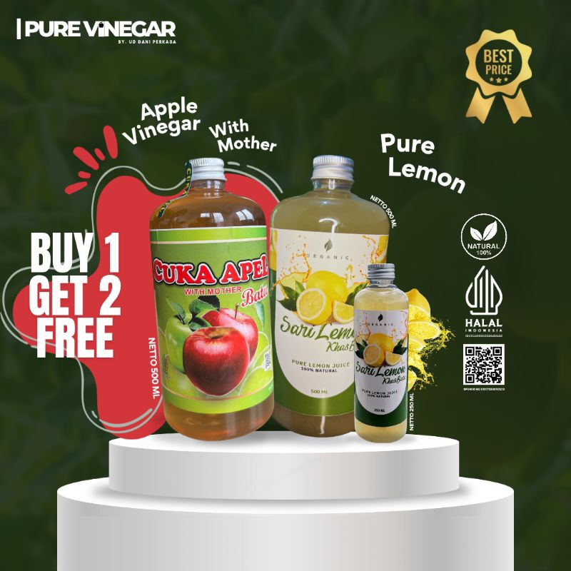 

B1G2 | CUKA APEL BATU 500 ML GET SARI LEMON 500 ML + SARI LEMON 250 ML | @uddaniperkasa.official