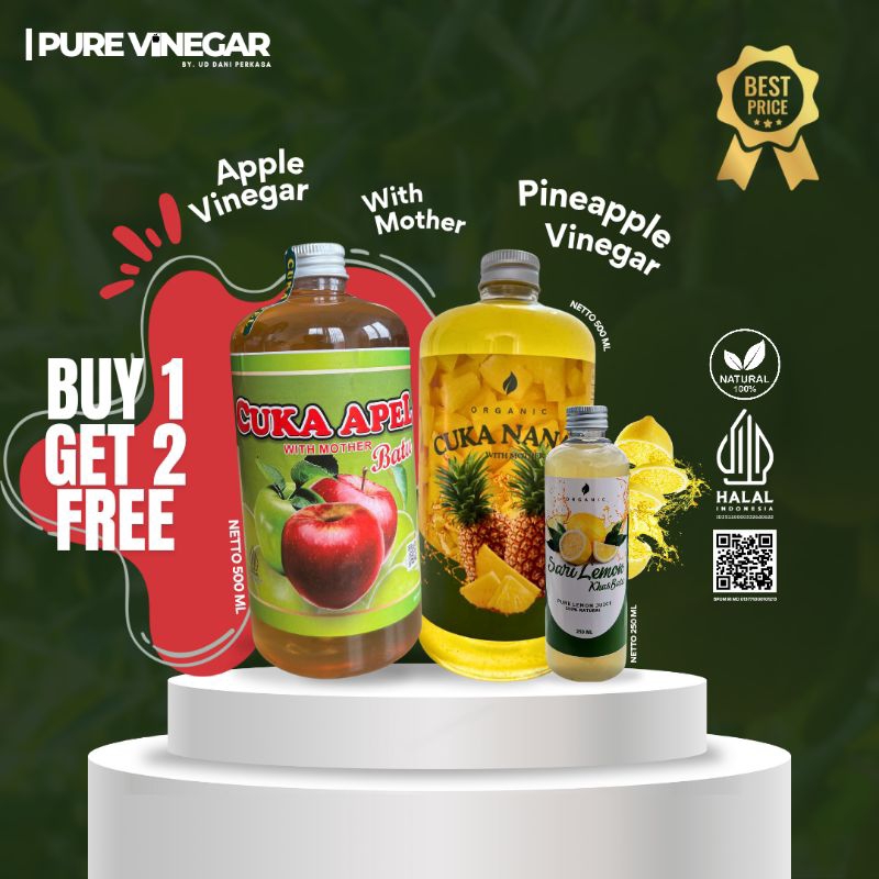 

Bundling Paket Hemat Diet Cuka Apel Cuka Nanas Sari Lemon