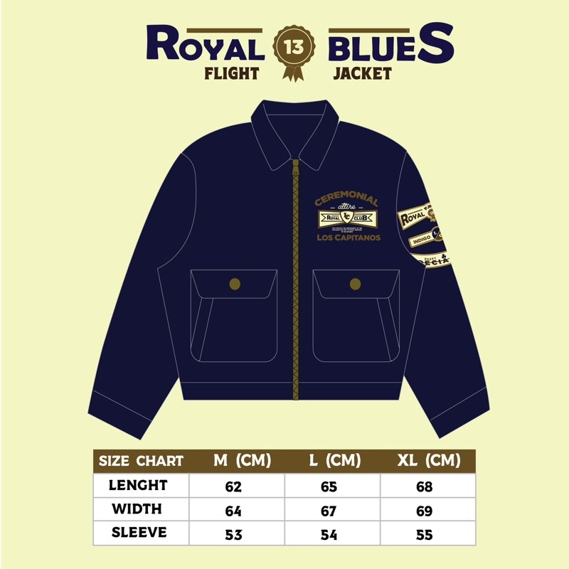 RB Royal Blues Flight Jacket / Boxy Flight Jacket