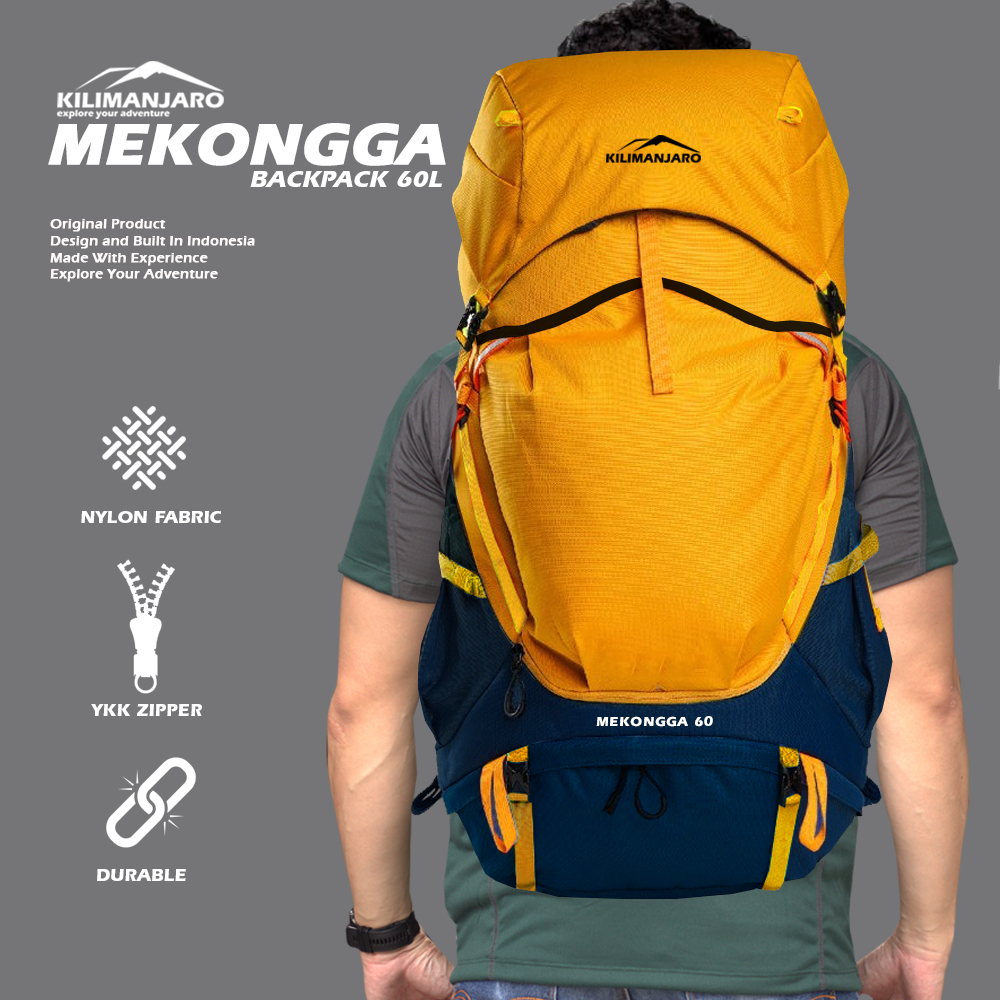 Carrier Kilimanjaro Mekongga 60 L Free Raincover - Tas Gunung Kilimanjaro MEKONGGA 60L