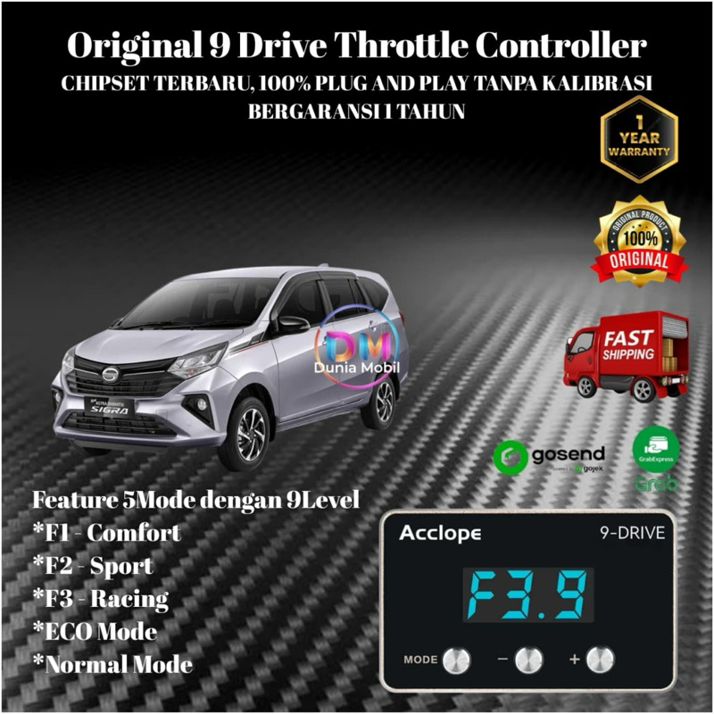 9 Drive Throttle Controller Daihatsu Sigra Piggyback Remap ECU 9DRIVE ORIGINAL