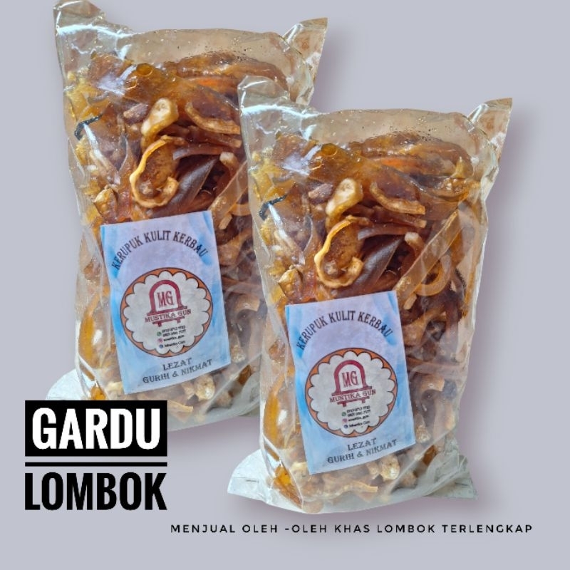 

Kerupuk Kulit Kerbau mentah stik siap goreng 500 gr Khas Lombok