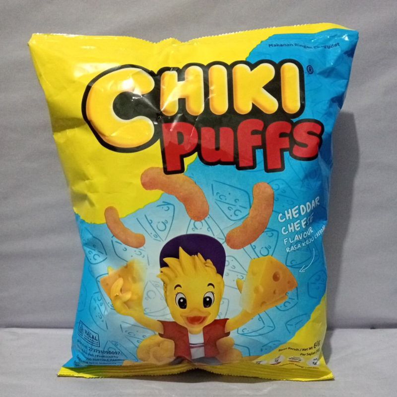 

Chiki Puffs Cheddar Cheese Flavour Rasa Keju Cheddar 60g