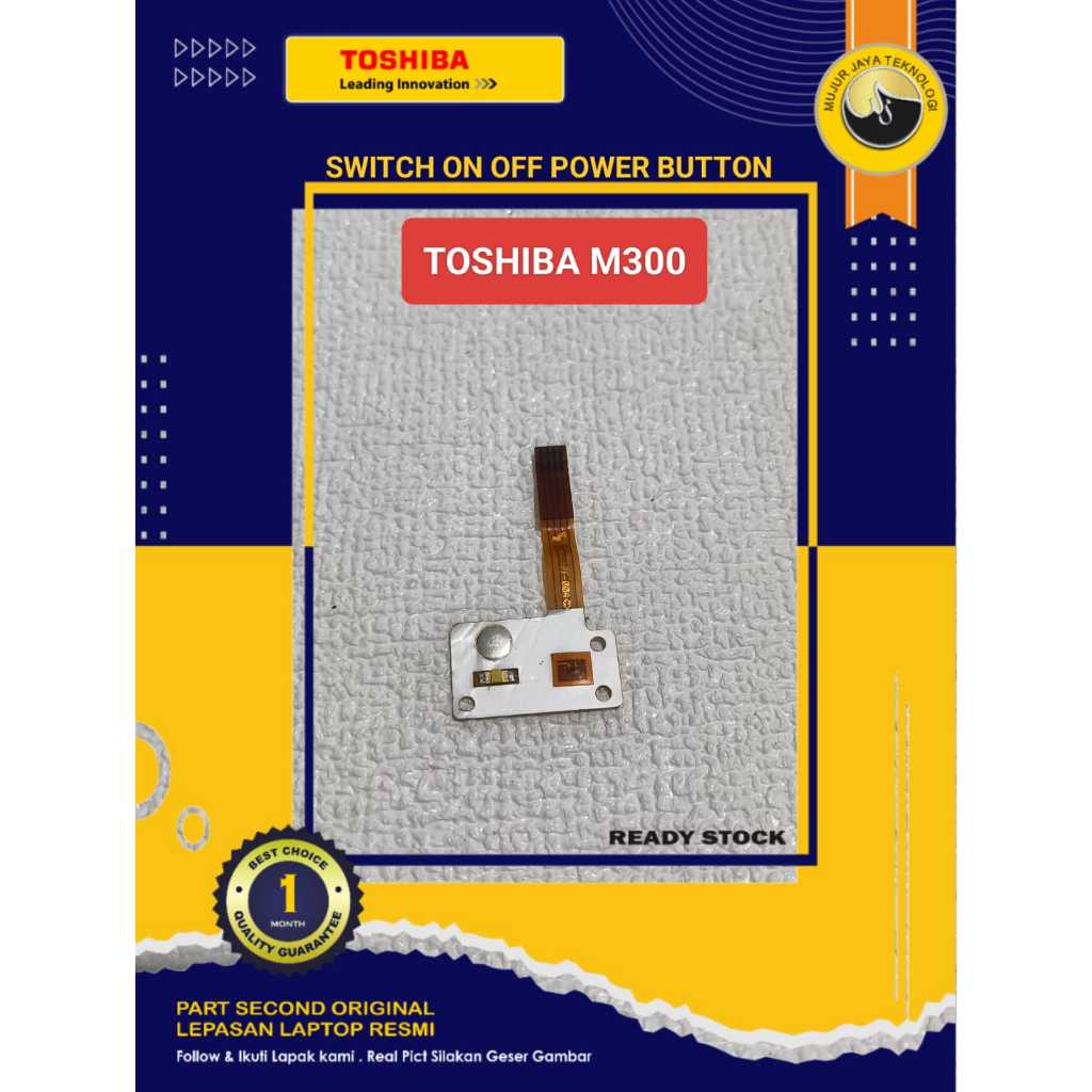 Switch Power On Off Power Button Tombol Power Toshiba Portege  M300 M500 M800 M900 Original Second