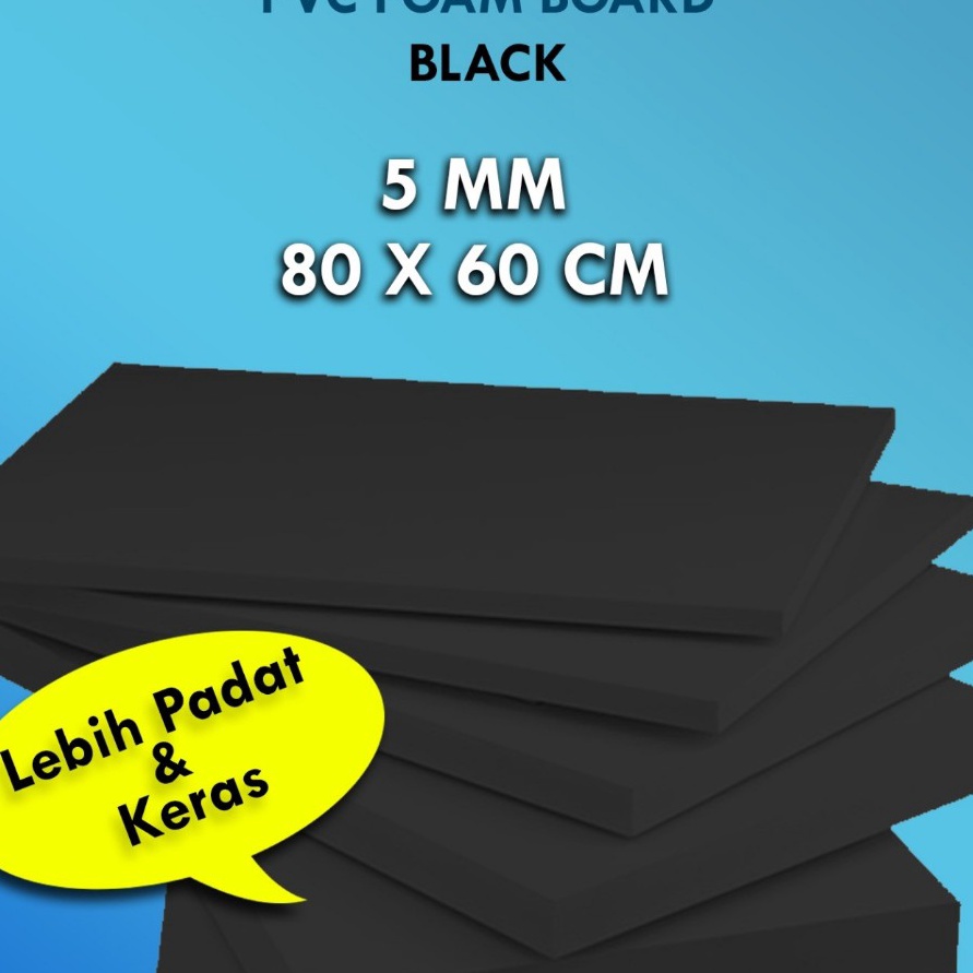 Terbatas PVC FOAM BOARD BLACK 5 MM UKURAN 8 CM X 6 CM