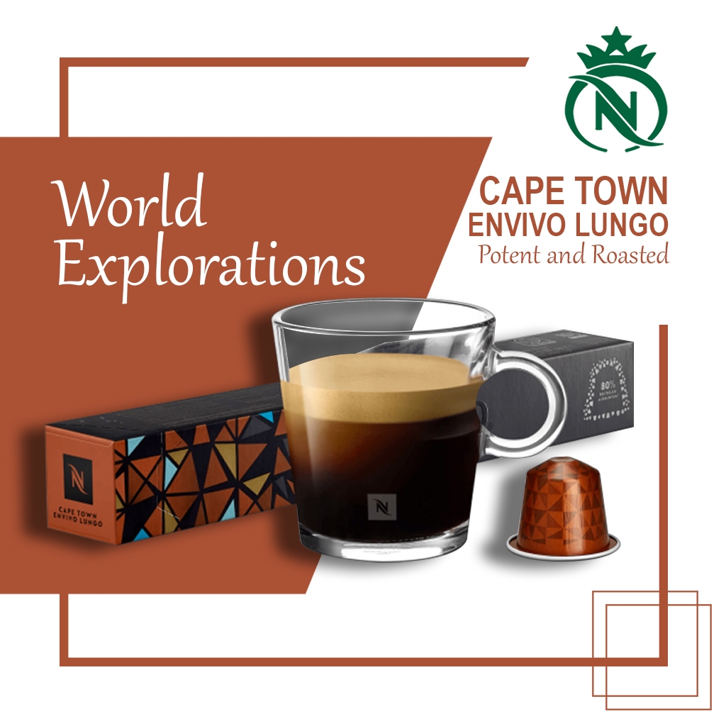 

Capsule Nespresso Cape Town Lungo Original Nestle - Kopi Kapsul Roasted and Woody Notes