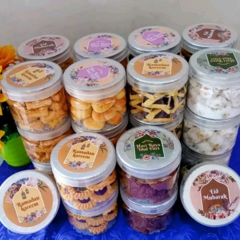 

STIKER TOPLES KUE KERING LEBARAN IDUL FITRI / STIKER LABEL KUE
