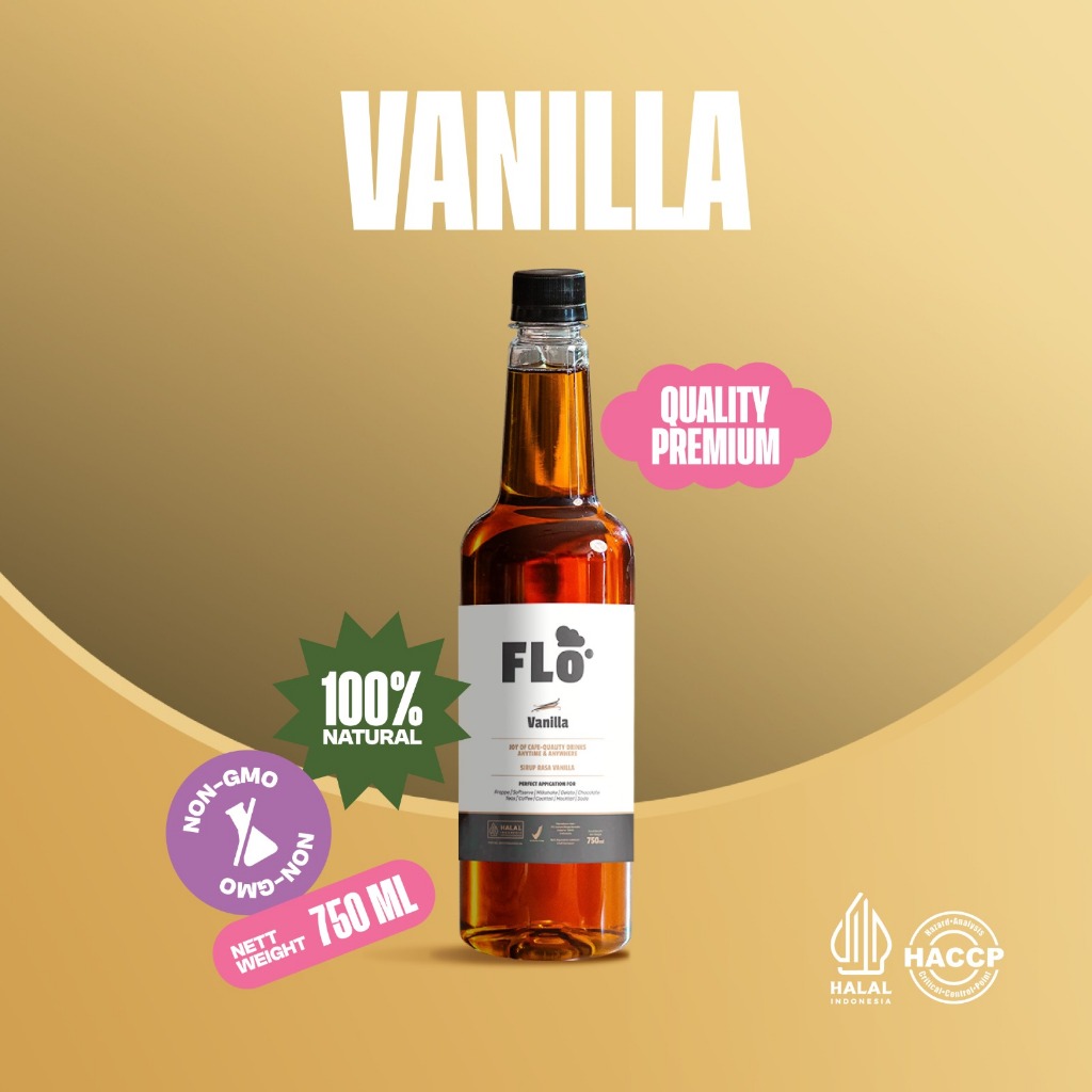 

FLO Vanilla Syrup 750ml Sirup Vanilla