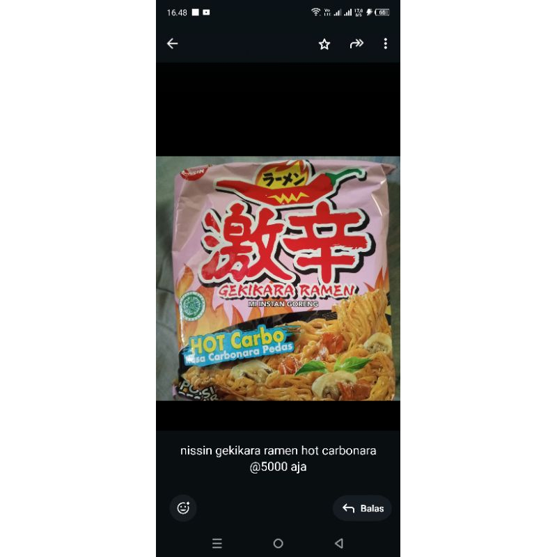 Nissin mie Ramen gekikara