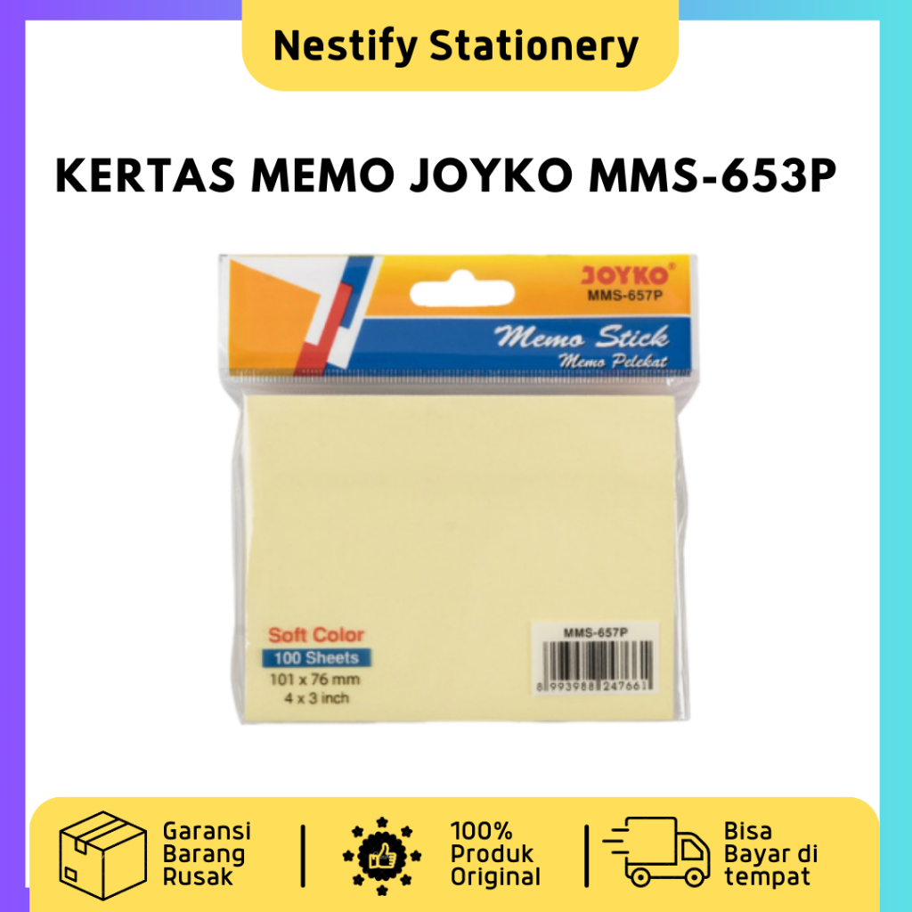

KERTAS MEMO JOYKO MMS-653P / MEMO STICK JOYKO / MEMO TEMPEL GOOD QUALITY