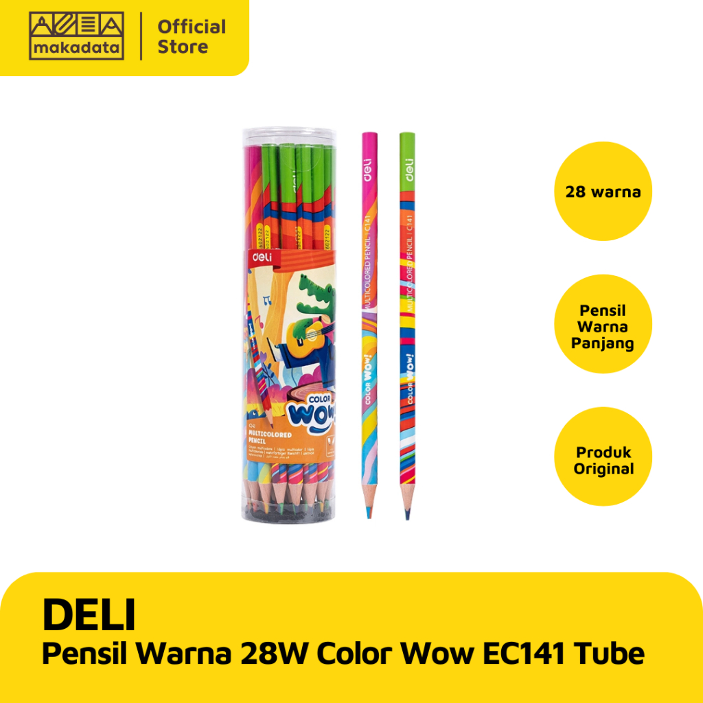 

PENSIL WARNA / COLOR PENCIL DELI 28 WARNA COLOR WOW EC141 TUBE MURAH