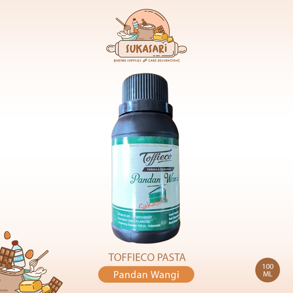 

Toffieco pasta Pandan Wangi 100gr perisa paste