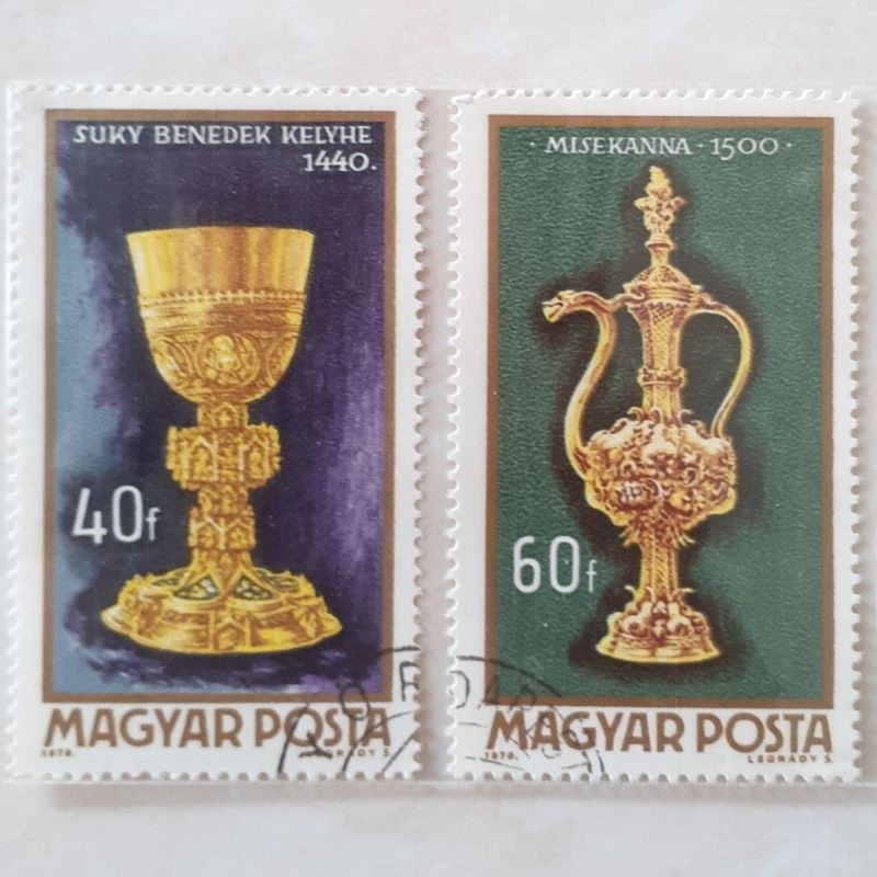 

Perangko Hungary Hungarian Goldsmiths' Art Tahun 1970 set 2pcs