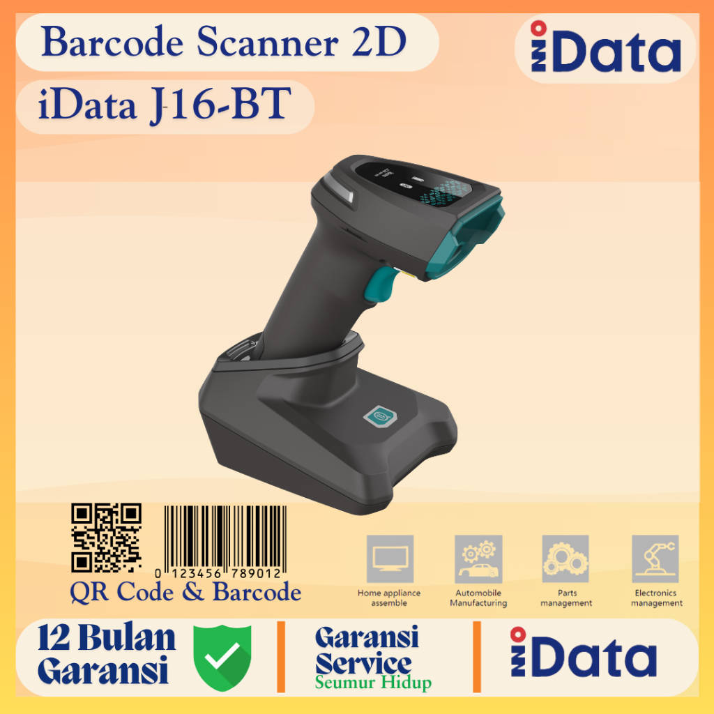 iData J16-BT Barcode Scanner 2D Wireless