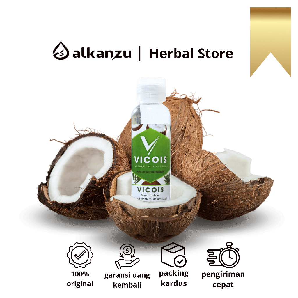 

VICOIS 100 ml | Virgon Coconut Oil | VCO Minyak Kelapa Murni | Herbal mengatasi masalah percernaan