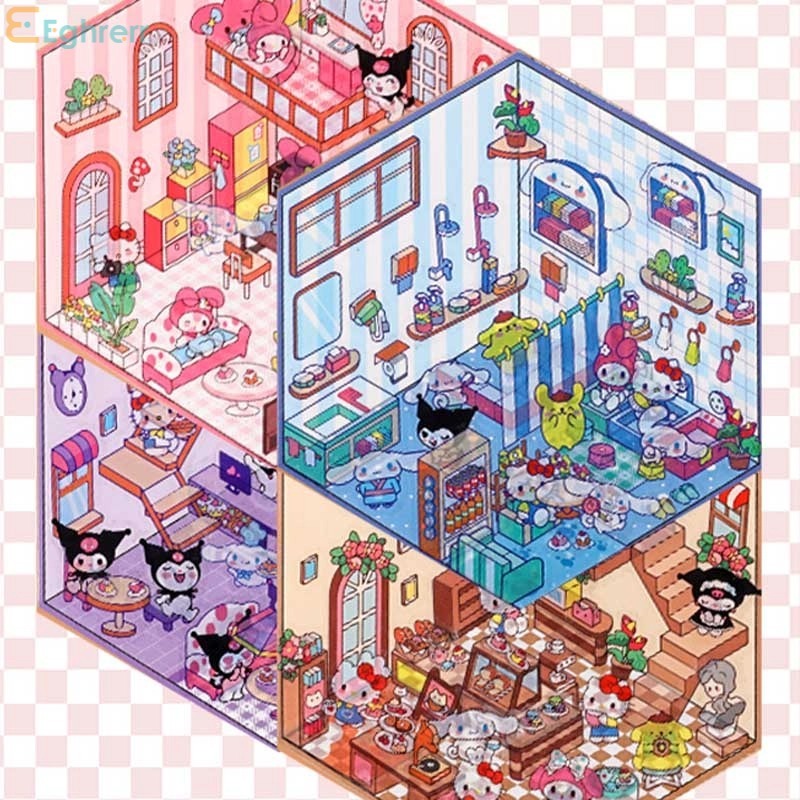 

Eeghrerr Stiker 3D Sanrio Dekorasi Lucu Waterproofing Sticker Premium Satisfying Decoration Landscaping