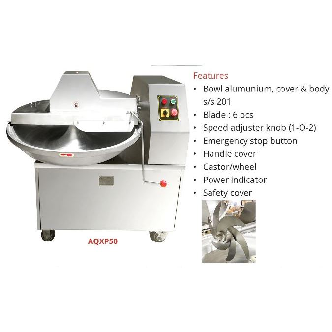 GETRA AQXP50 Bowl Cutter / Mixer Pencampur / Adonan Bakso Meat Ball Bowl Cutter / Mesin Pencampur Da