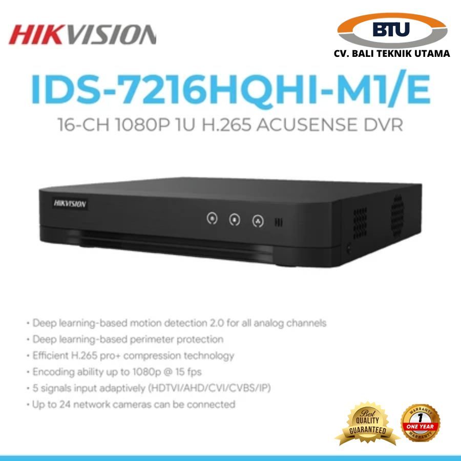 DVR HIKVISION 16 CHANNEL IDS-7216HQHI-MI/E