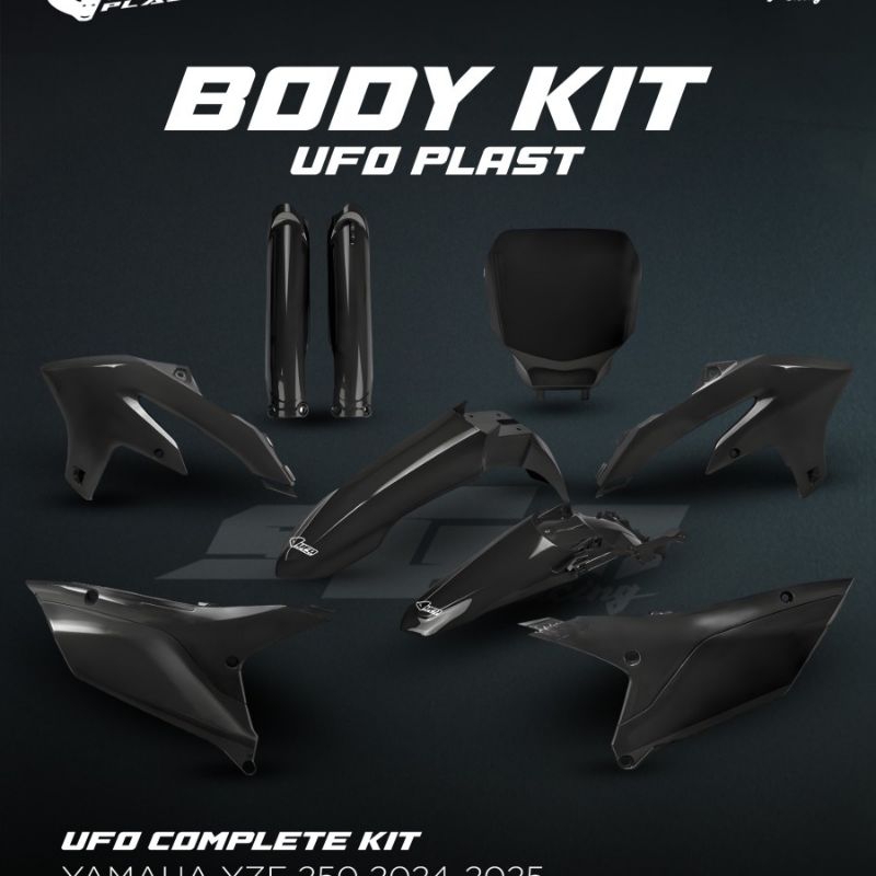 Cover Body Set UFO Original Italy - YZ250 YZ450 2023-2025 Black