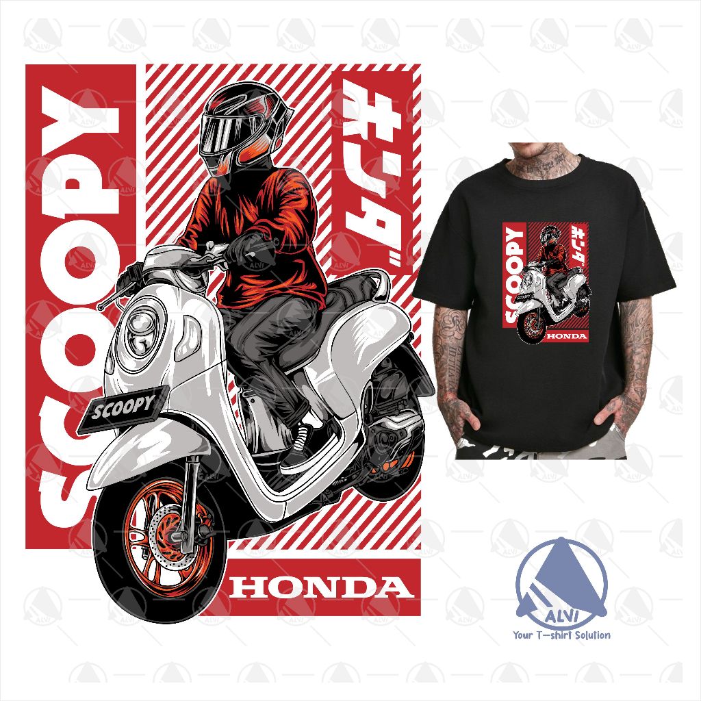 KAOS DISTRO MOTIF SCOPY kece keren dtf kaos anime baju pria celana motor