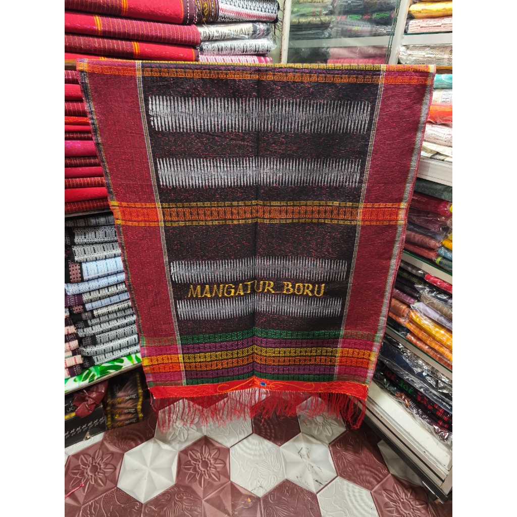 Ulos Toba Bintang Maratur Siantar Bordir Hitam