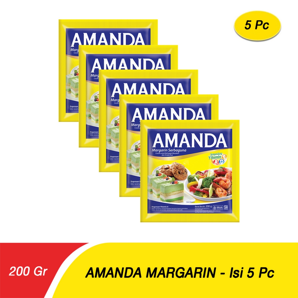 

Amanda Margarine 200 gr- 5 Sachet