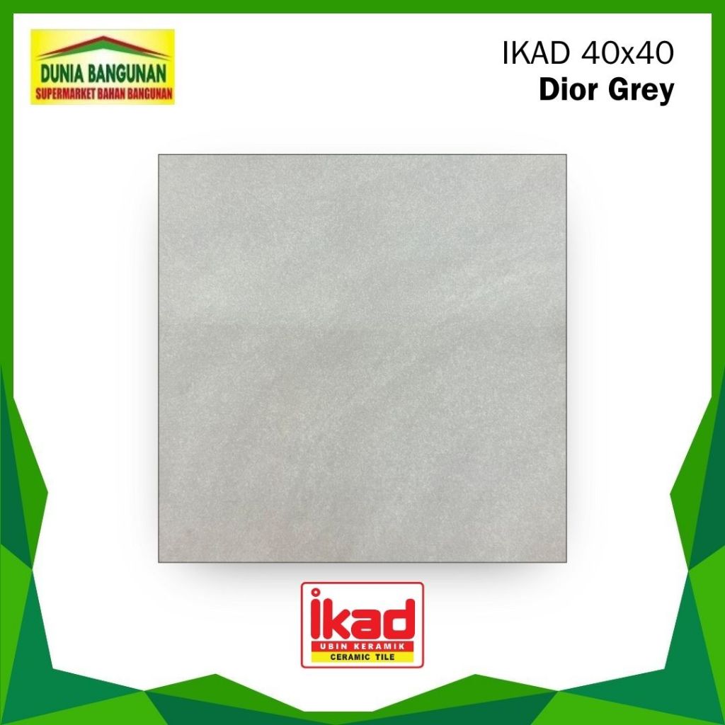Keramik IKAD 40x40 SX Dior Grey KW1 Keramik Lantai Doff/ Keramik Teras / Keramik Dapur/ Keramik Kese