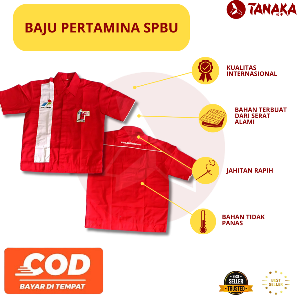 Seragam Spbu Operator | Baju Spbu | Seragam Spbu Merah | Seragam Pertamina | Baju Pertamina