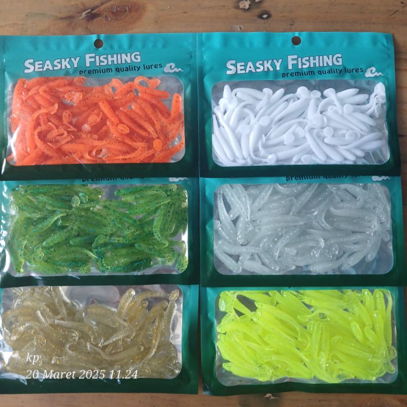 50pcs soft lure 5cm padle tail