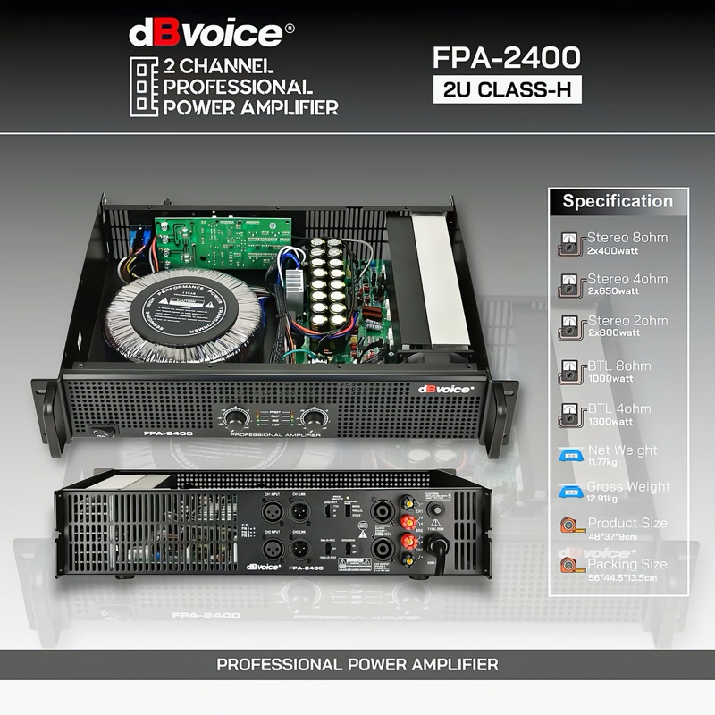 Power dB Voice FPA-2400 2U Class H